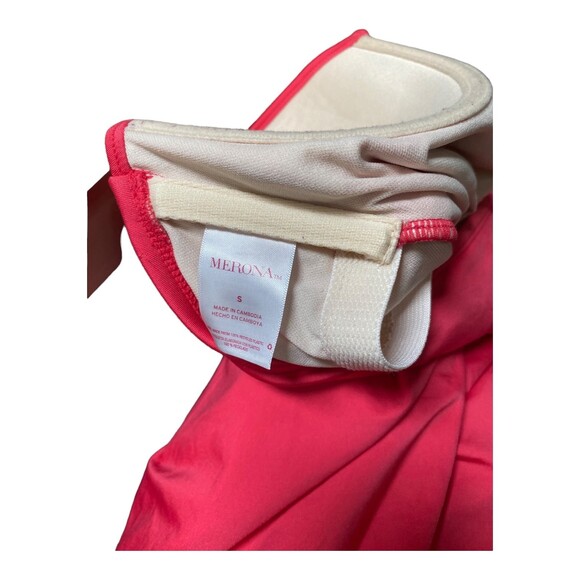 Merona raspberry red sweetheart neckline one-piece swimsuit Size Small S - Picture 5 of 5